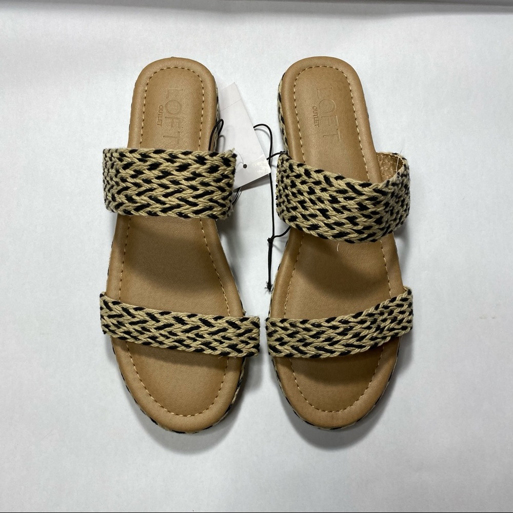 Anne Taylor Loft Boho Jute Espadrilles Sandals